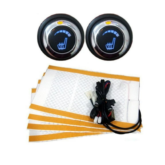 Seats Carbon Fiber Heated Seat Heater Pad Kit Car Cushion Switch 12V Universal C7A5