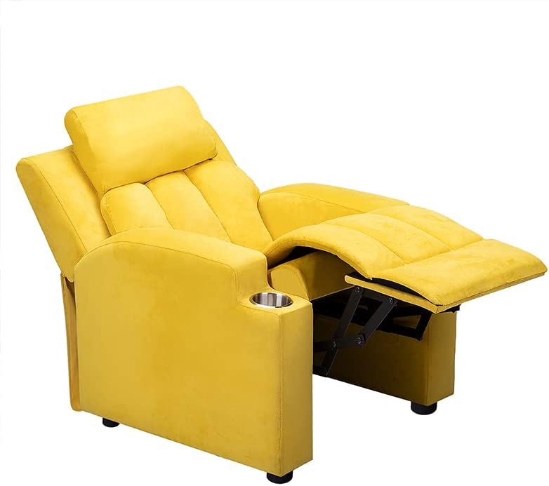 Seats for Princesses, Deluxe Kids Recliner with Footrest, 2 Cup Holders, Back Toddler Recliner