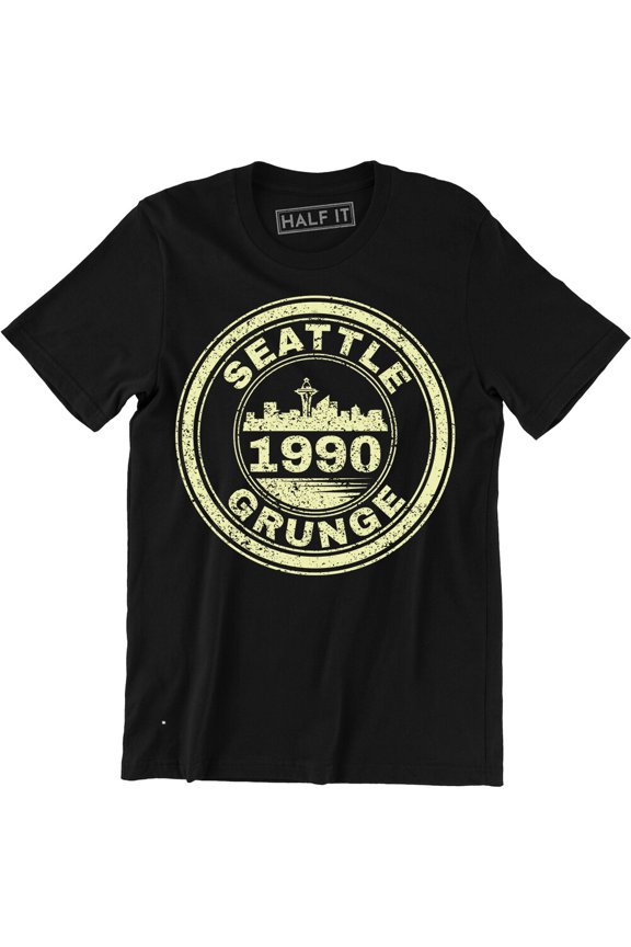 Seattle 1990 Grunge T-Shirt Vintage Retro Tee Music Festival Peace Love Party All Size S-5Xl