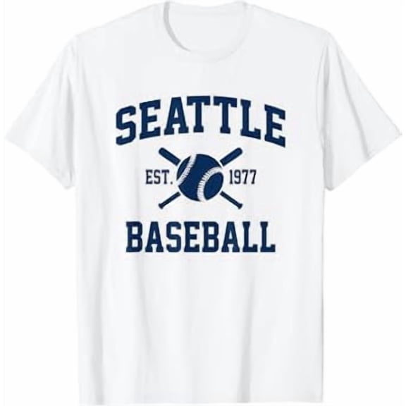 Seattle Baseball Athletic Vintage Sports Team Fan T-Shirt