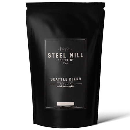 Steel Mill Coffee Co. Seattle Blend Coffee, Whole Bean, Dark Roast, 2 lb Bag