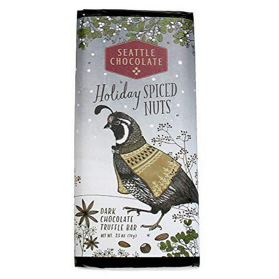 Seattle Chocolate Holiday Spiced Nuts Truffle Bar 2.5 oz