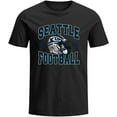 thumbnail image 1 of Seattle City T-Shirt for Men Short Sleeve Vintage Printed Apparel Tshirt Football Sports for Adult, 1 of 5