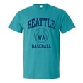 thumbnail image 1 of Seattle Classic Baseball Arch Basic Cotton T-Shirt - Large - Antique Jade, 1 of 6