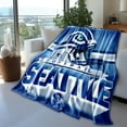 thumbnail image 1 of Seattle Football Blanket Classic Sherpa Double Layer Fabric Warm Blankets, Soft Flannel Throw Blankets for Football Fans Gifts 60" X 50", 1 of 6