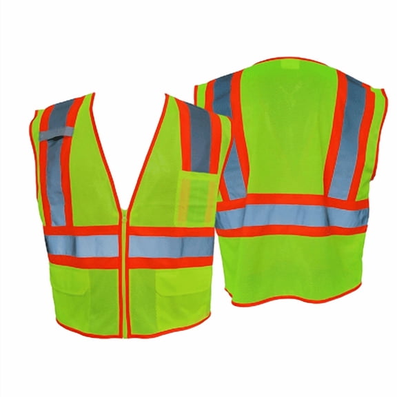 Seattle Glove Class II Lime,NFPA 2112,Type R Class,3 Pockets,Mic Tab. Size M