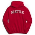thumbnail image 1 of Seattle Graphic Red Men's Cotton Pullover Hoodie, 1 of 1