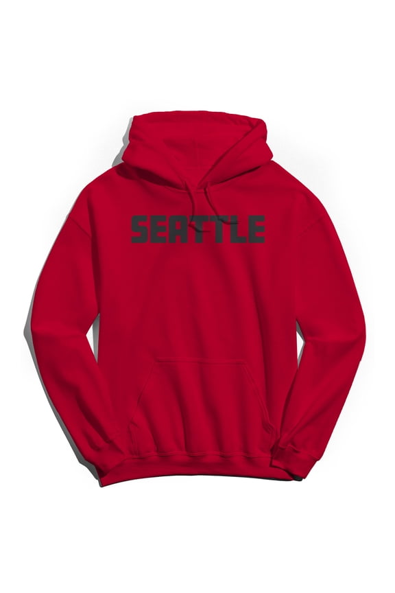 Seattle Humor Graphic Red Men's Crewneck Sweatshirt Hoodie