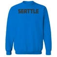 thumbnail image 1 of Seattle Humor Graphic Royal Men's Crewneck Sweatshirt, 1 of 1