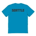 thumbnail image 1 of Seattle Humor Graphic Tropical Blue Men's Cotton T-Shirt, 1 of 8