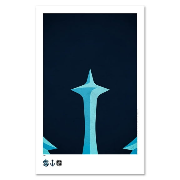 Seattle Kraken 11'' x 17'' Minimalist Art Poster