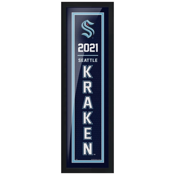 Seattle Kraken 6'' x 22'' Established Framed Artwork