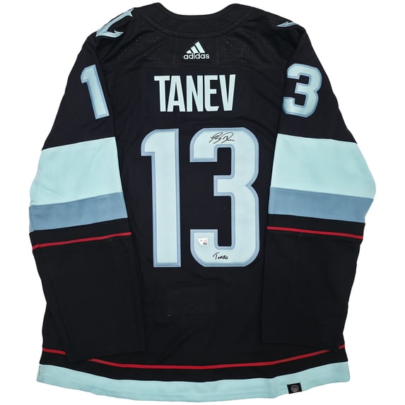 Seattle Kraken Brandon Tanev Autographed Blue Adidas Authentic Primegreen Inaugural Season Jersey Size 54 "Turbo" Fanatics Holo Stock #257013