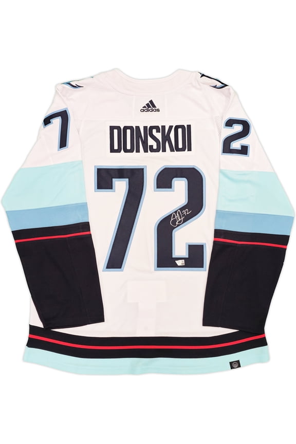 Seattle Kraken Joonas Donskoi Autographed White Adidas Authentic Jersey Size 54 With Inaugural Season Patch Fanatics Holo 235586