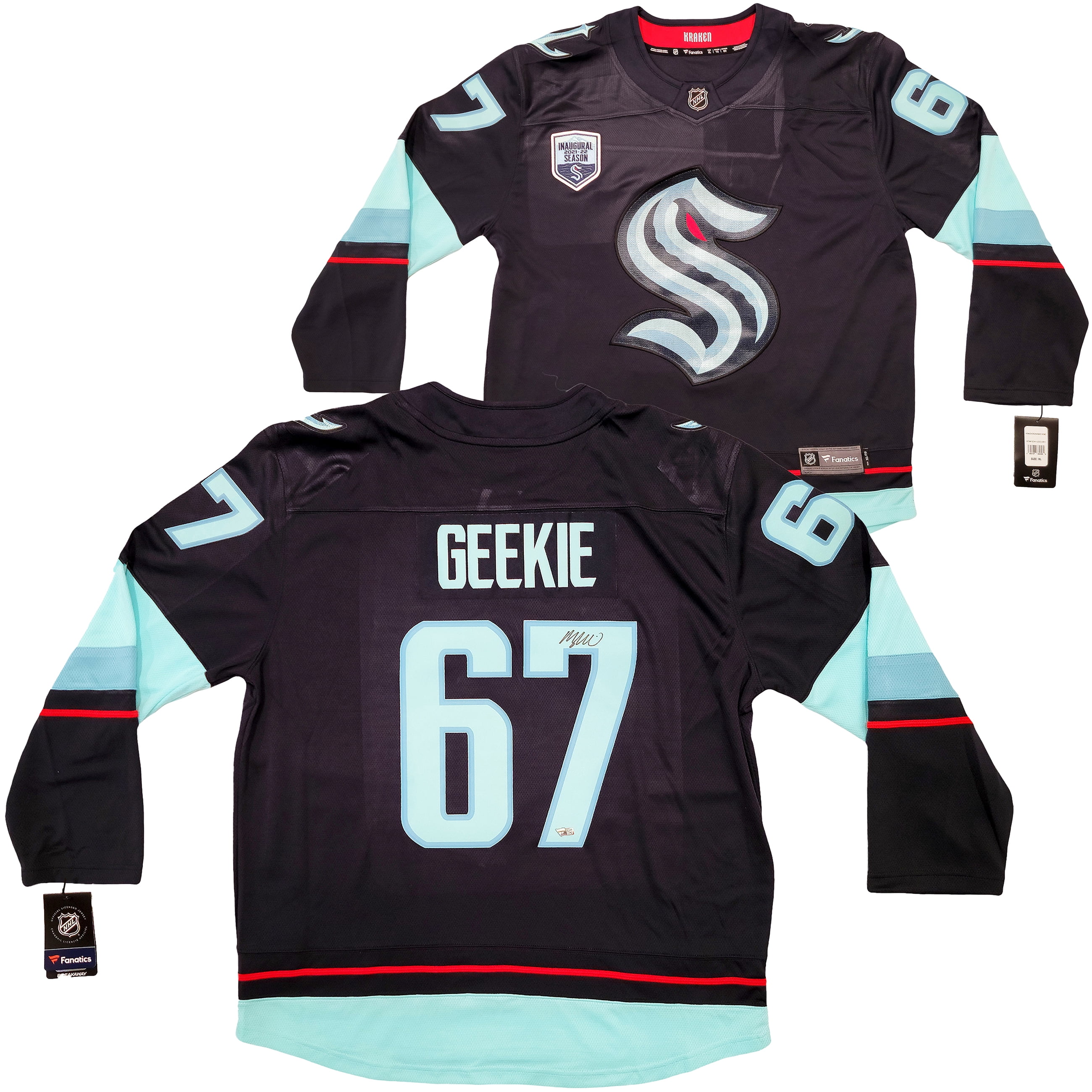 Tyler Lockett Seattle Kraken Jared McCann Away White Jersey Tyler