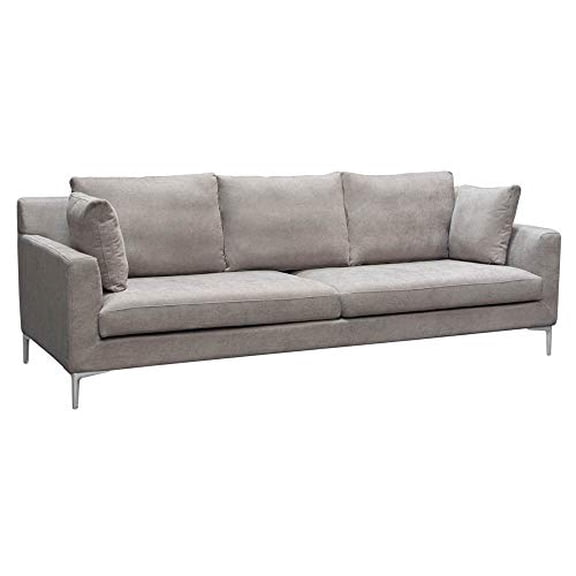 Loose Back Sofa in Gray Finish