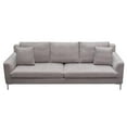 thumbnail image 1 of Seattle Loose Back Sofa with Polished Silver Metal Leg, Grey Polyester Fabric, 1 of 1