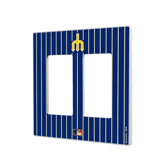 Seattle Mariners 1977-1980 Cooperstown Pinstripe Double Rocker Light Switch Plate