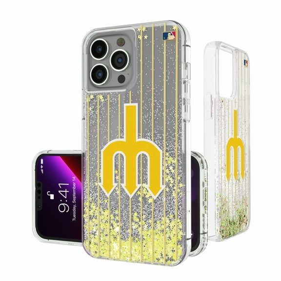 Seattle Mariners 1977-1980 Cooperstown Pinstripe iPhone Glitter Case