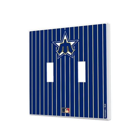 Seattle Mariners 1981-1986 Cooperstown Pinstripe Double Toggle Light Switch Plate