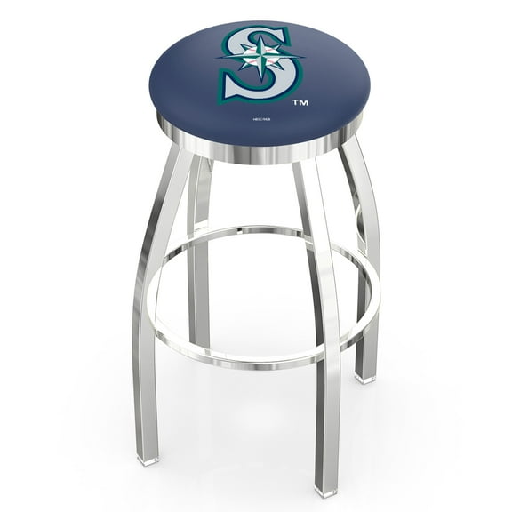 Seattle Mariners 30" Chrome Swivel Bar Stool
