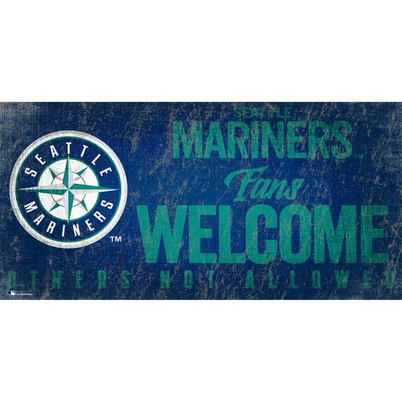Seattle Mariners 8'' x 10.5'' Fans Welcome Sign
