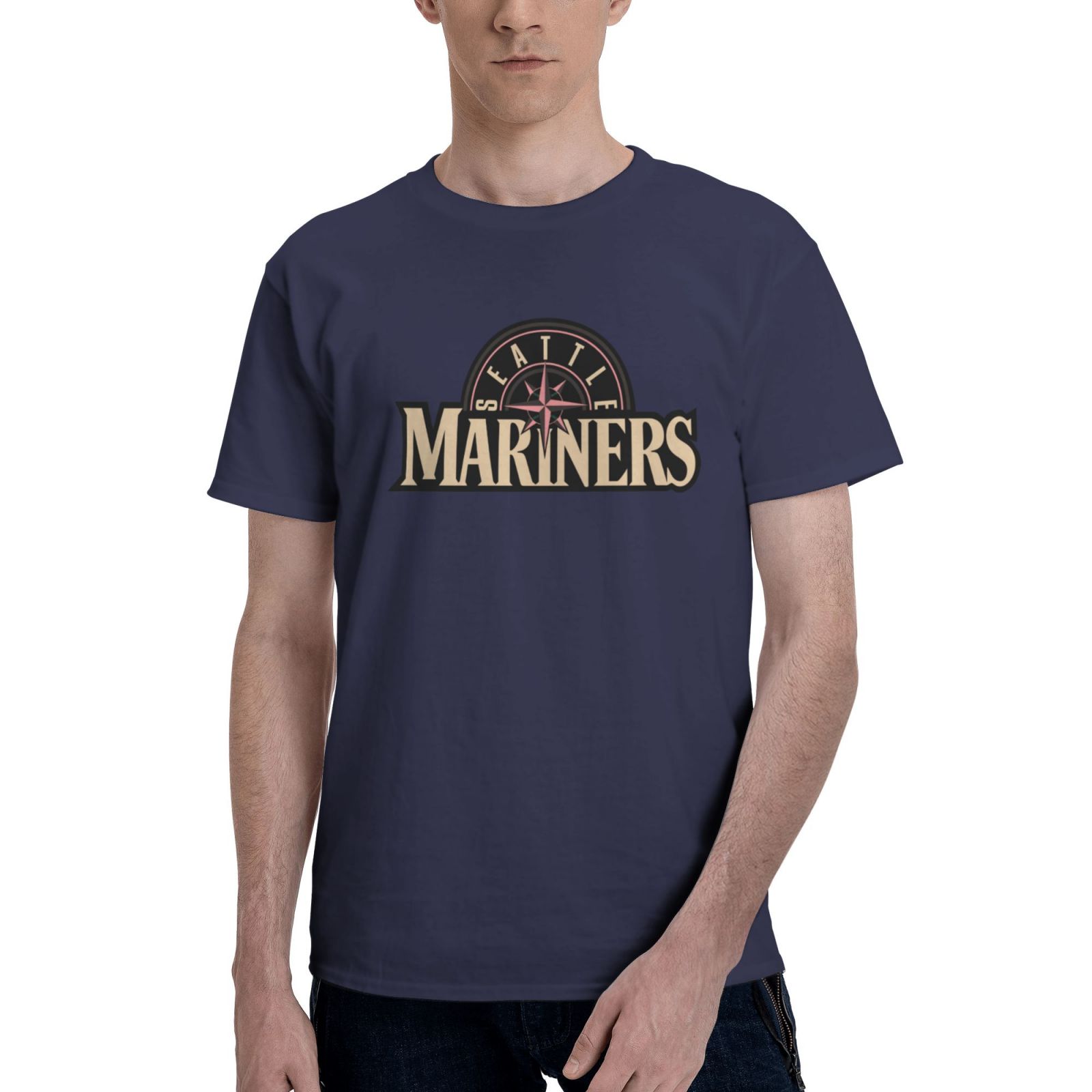 SeattleMariners Baseball Sports TShirts Casual Short Sleeve Crewneck