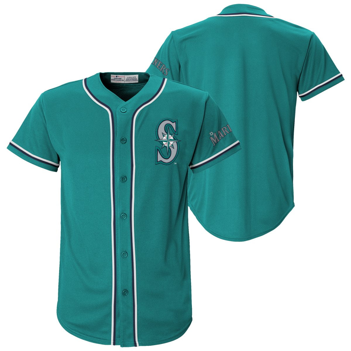 MLB Seattle Mariners Youth Primary Color Synthetic Jersey