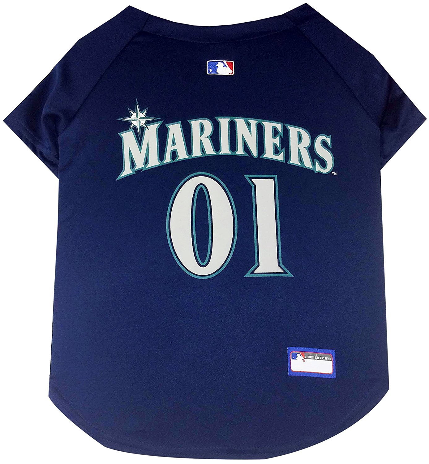 Pets First MLB Seattle Mariners Mesh Jersey for Dogs and Cats - Licensed Soft Poly-Cotton Sports Jersey - Small