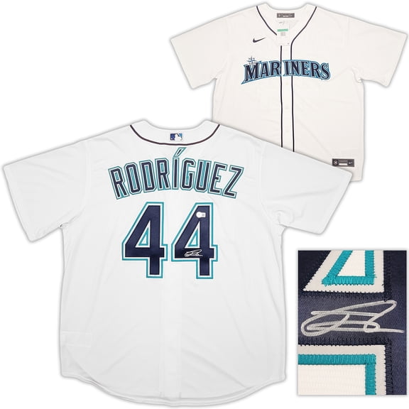 Seattle Mariners Julio Rodriguez Autographed White Nike Jersey Size XL Beckett BAS 212094