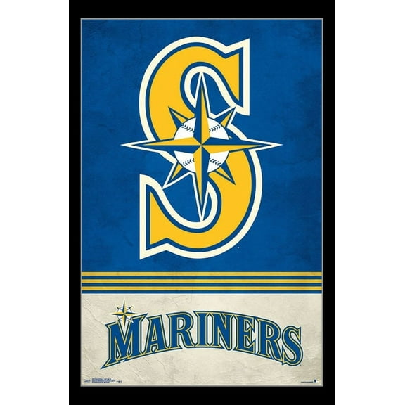 Seattle Mariners��_ - Retro Logo Laminated Poster Print (22 x 34)