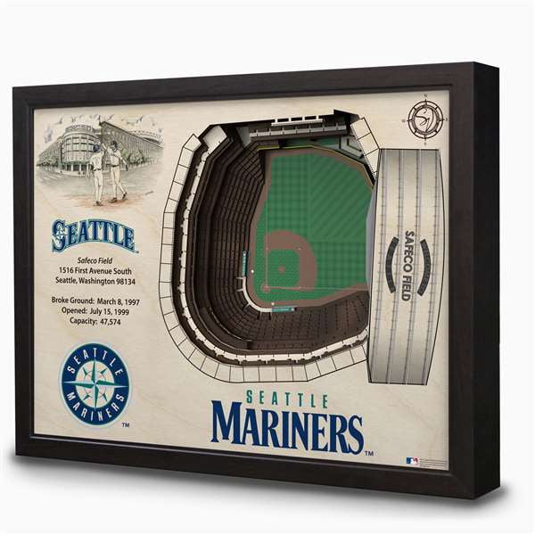 YouTheFan MLB Seattle Mariners 25-layer Stadiumview Wall Art