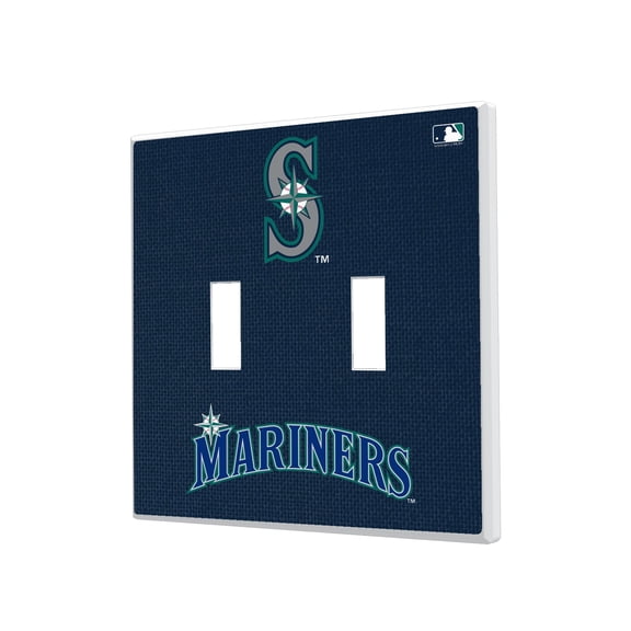 Seattle Mariners Solid Design Double Toggle Light Switch Plate