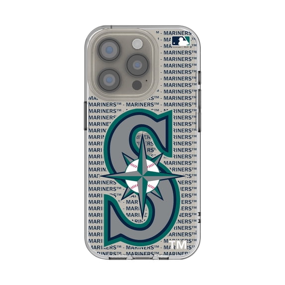 Seattle Mariners Text Backdrop Clear iPhone Case