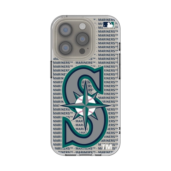 Seattle Mariners Text Backdrop Clear iPhone Case