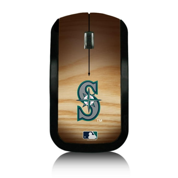 Seattle Mariners Wood Print Wireless USB Mouse