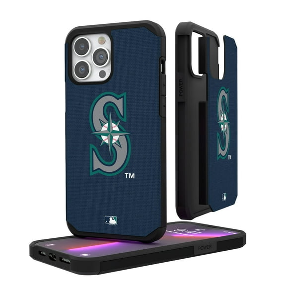 Seattle Mariners iPhone Solid Design Rugged Case