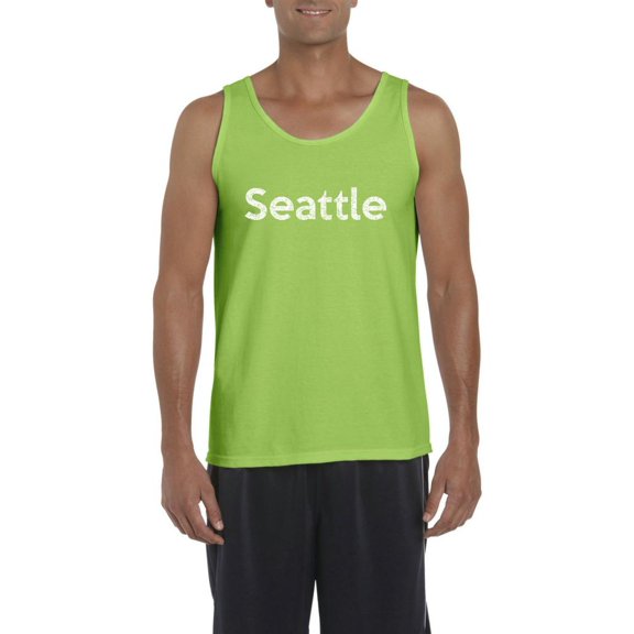 Seattle Men's Tank Top XXX-Large Lime Green