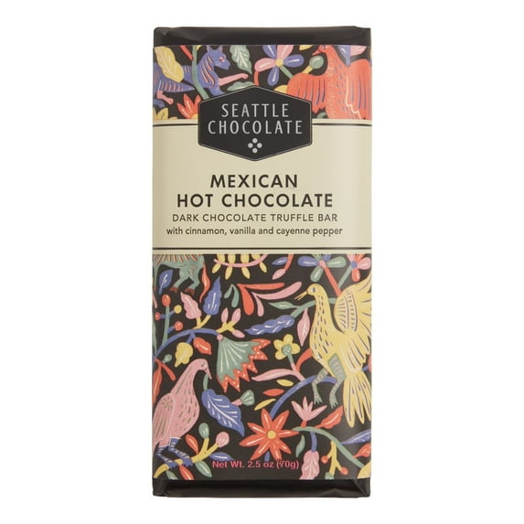 Seattle Mexican Hot Chocolate Dark Chocolate Truffle Bar 2.5 oz. Pack of 4
