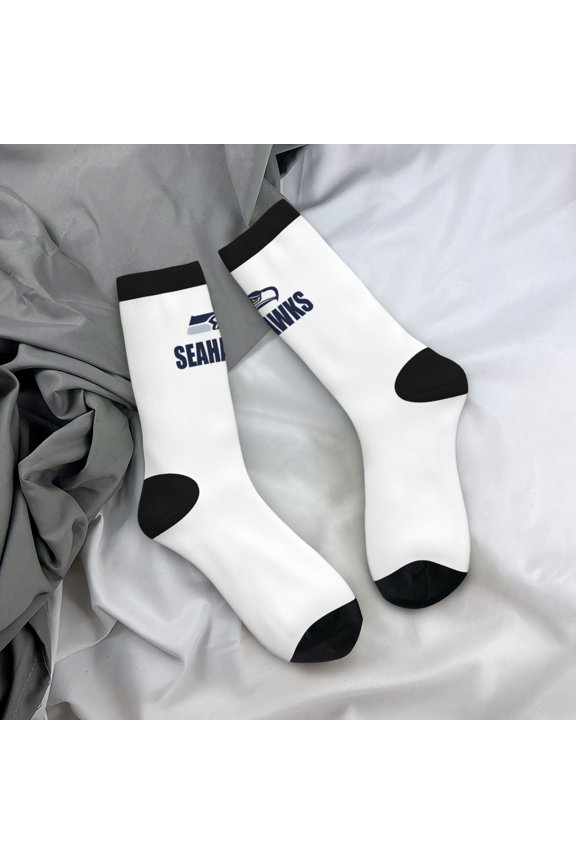 Seattle Mid-Tube Socks Various Styles Of Moisture-Wicking And Breathable American Football Print Adult Socks