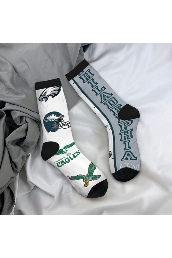 Seattle Mid-Tube Socks Various Styles Of Moisture-Wicking And Breathable American Football Print Adult Socks