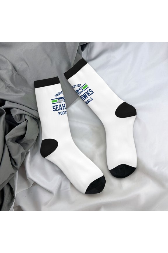 Seattle Mid-Tube Socks Various Styles Of Moisture-Wicking And Breathable American Football Print Adult Socks