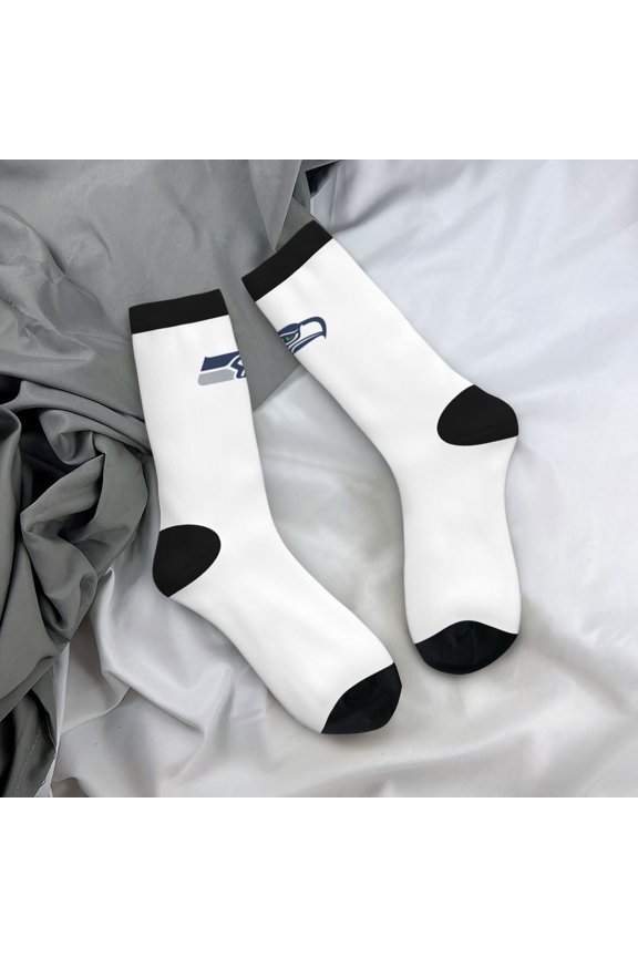 Seattle Mid-Tube Socks Various Styles Of Moisture-Wicking And Breathable American Football Print Adult Socks