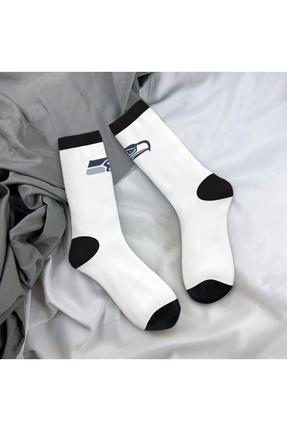 Seattle Mid-Tube Socks Various Styles Of Moisture-Wicking And Breathable American Football Print Adult Socks