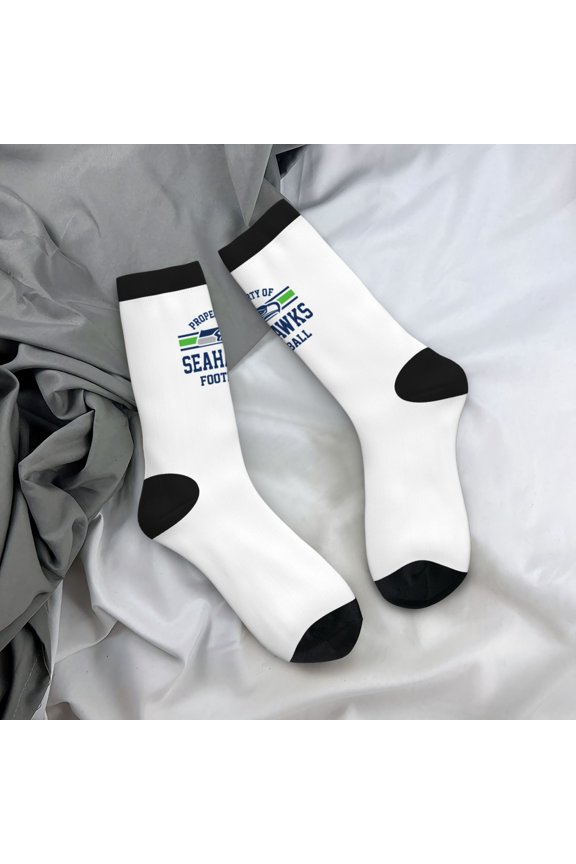 Seattle Mid-Tube Socks Various Styles Of Moisture-Wicking And Breathable American Football Print Adult Socks