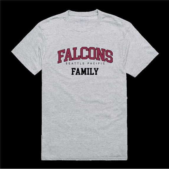 Seattle Pacific University Falcons Family T-Shirt, Heather Grey - Extra Large