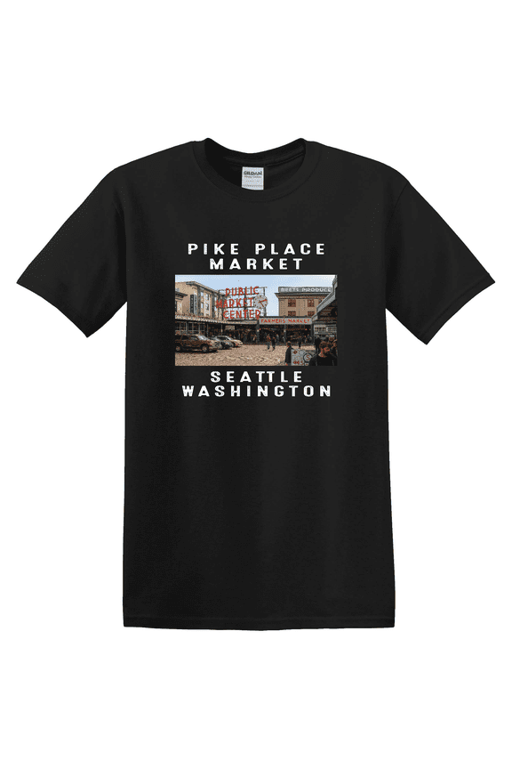 Seattle Pike Place Market Image for Boy Girl T-shirt