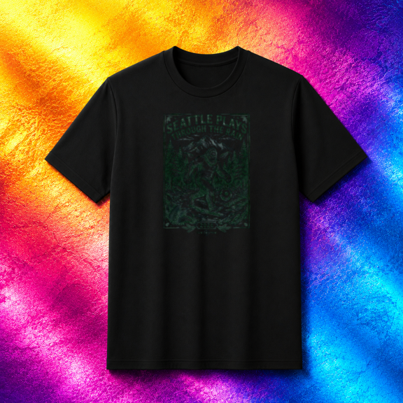 Seattle Plays Through The Rain Forest Graphic Unisex T-Shirt, S-5XL