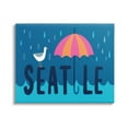 thumbnail image 1 of Seattle Raindrops Falling Seagull Animals & Insects Graphic Art Gallery Wrapped Canvas Print Wall Art, 1 of 7