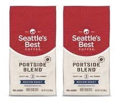 Seattle,S Best Coffee Portside Blend (Previously Signature Blend No. 3) Medium Roast Whole Bean Coffee, 12-Ounce Bag (Pack Of 2)